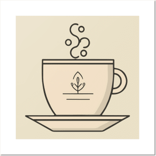 A minimalist  coffee cup Posters and Art